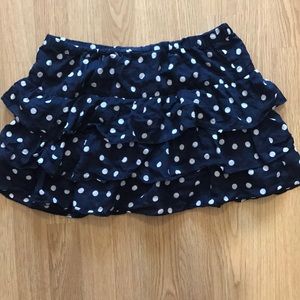 Aeropostale Navy w/white Polka Dot Ruffled Skirt